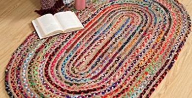 alfombra de yute ovalada